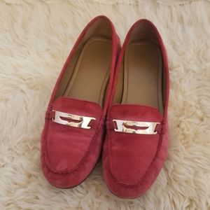 Coach Red Suede Loafers